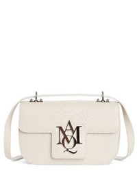 Alexander McQueen Small Insignia Python Embossed Leather Satchel
