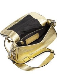 Marc Jacobs Small Metallic Leather Charm Saddle Bag