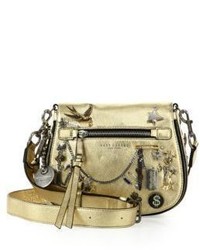 Marc Jacobs Small Metallic Leather Charm Saddle Bag