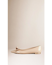 Burberry Bow Detail Leather Ballerinas