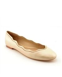 Juicy Couture Jill Nude Leather Ballet Flats Shoes