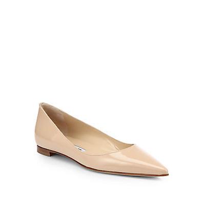 Manolo Blahnik Bb Patent Leather Ballet Flats, $645 | Saks Fifth