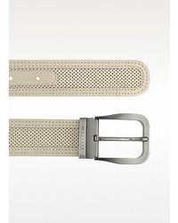 Moreschi Beige Perforated Leather Belt