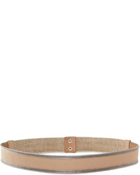 DKNY Piped Leather Waist Belt