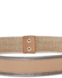 DKNY Piped Leather Waist Belt