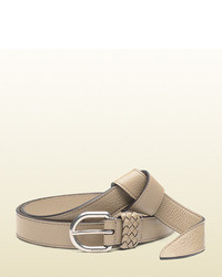 Gucci Leather Wrap Belt With Oval Buckle