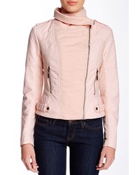 Blanc Noir Bnci By Quilted Pleated Cascade Moto Jacket