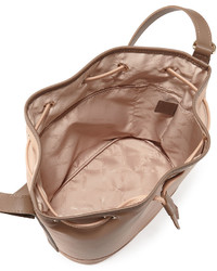 Longchamp 20 Large Leather Bucket Bag