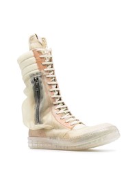 Rick Owens Cargo Basket Lace Up Boots