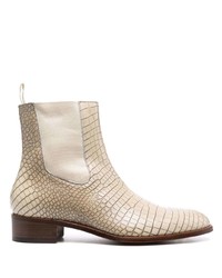 Tom Ford Crocodile Effect Leather Boots
