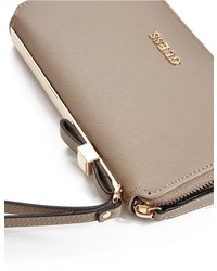 GUESS Bar Collection Bow Zip Around Wristlet