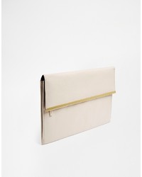 Asos Collection Leather Slim Envelope Clutch Bag