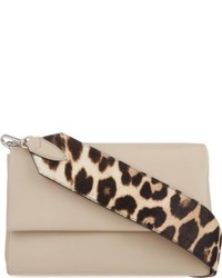 Max Mara Wide Leopard Strap Shoulder Bag