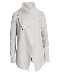 Mackage Vane Asymmetrical Leather Sleeve Coat