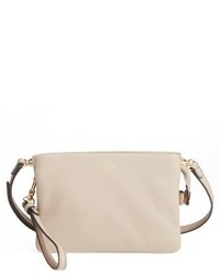 Vince Camuto Cami Leather Crossbody Bag Beige