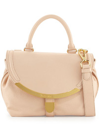 See by Chloe Lizzie Leather Flap Crossbody Bag Nude