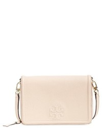 Tory Burch Thea Leather Flat Wallet Crossbody Bag Pink