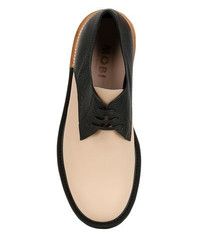 Mobi Two Tone Leather Derby Lace Up Shoes