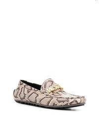 Moschino Faux Snakeskin Loafers