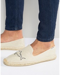 Soludos Embroidery Sharks Sand Espadrilles