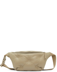 Beige Leather Fanny Pack