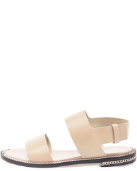 Givenchy Chain Wrapped Leather Sandal Beige
