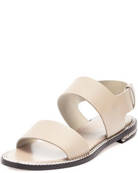 Givenchy Chain Wrapped Leather Sandal Beige