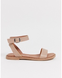 New Look Studded Detail Sandal In Oatmeal