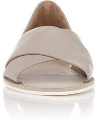 Vince Ida Crisscross Strap Flat Sandals Tan Size 5