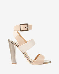 Sergio Rossi Ankle Strap Thick Heel Sandal