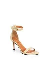 Givenchy Leather Ankle Strap Sandals Camel