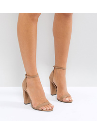 ASOS DESIGN Highball Barely There Block Heeled Sandals