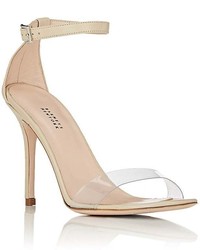 Barneys New York Leather Pvc Ankle Strap Sandals