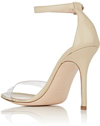 Barneys New York Leather Pvc Ankle Strap Sandals