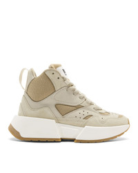 MM6 MAISON MARGIELA Beige High Top Chunky Sneakers