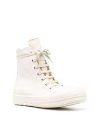 Rick Owens High Top Leather Sneakers