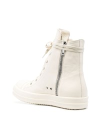 Rick Owens High Top Leather Sneakers