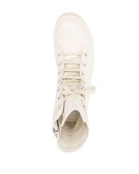 Rick Owens High Top Leather Sneakers