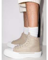Alexander McQueen Plimsoll High Top Leather Sneakers