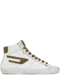 Diesel White S Leroji Mid Sneakers