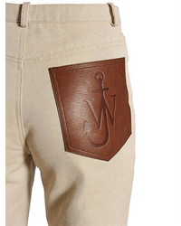 J.W.Anderson Cotton Denim Jeans W Leather Logo Patch
