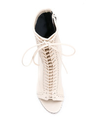 Sergio Rossi Lace Up Open Toe Boots
