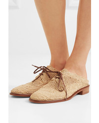 Clergerie Jaly Lace Up Raffia Slippers