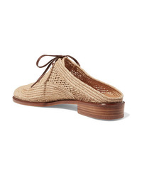 Clergerie Jaly Lace Up Raffia Slippers