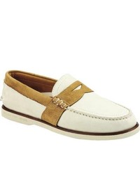 Sperry Top-Sider Gold Cup Ao Penny Ivorytan Leather Penny Loafers