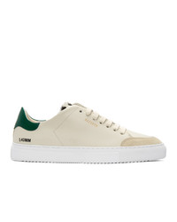 Axel Arigato Beige And Green Animal Triple Clean 90 Sneakers