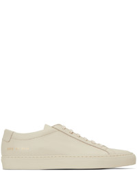 Common Projects Beige Saffiano Original Achilles Low Sneakers