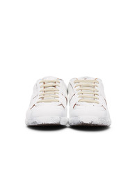Maison Margiela Brown And White Paint Crack Replica Sneakers