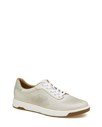 Johnston & Murphy Daxton U Throat Leather Sneaker In White Full At Nordstrom