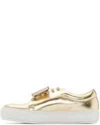 Acne Studios Gold Leather Adriana Sneakers